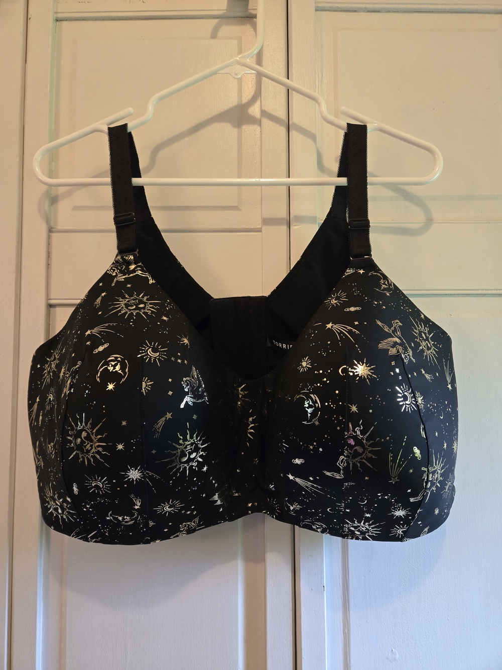 torrid Black Metallic Celestial Print Full Coverage Bra